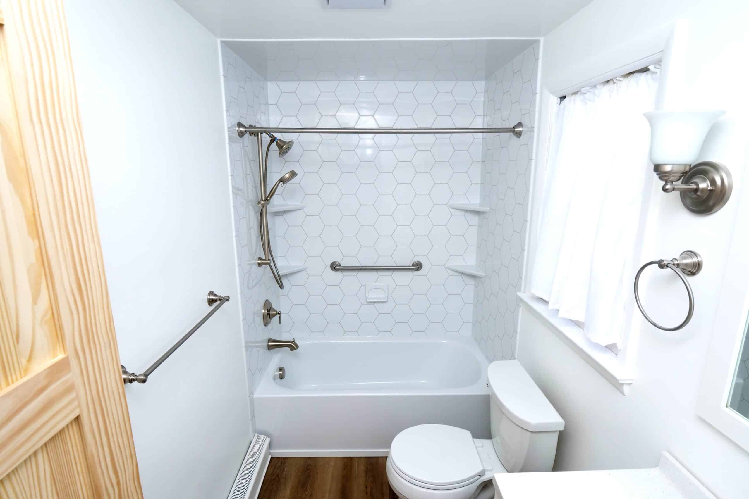 A new shower installation performed by West Shore Home.