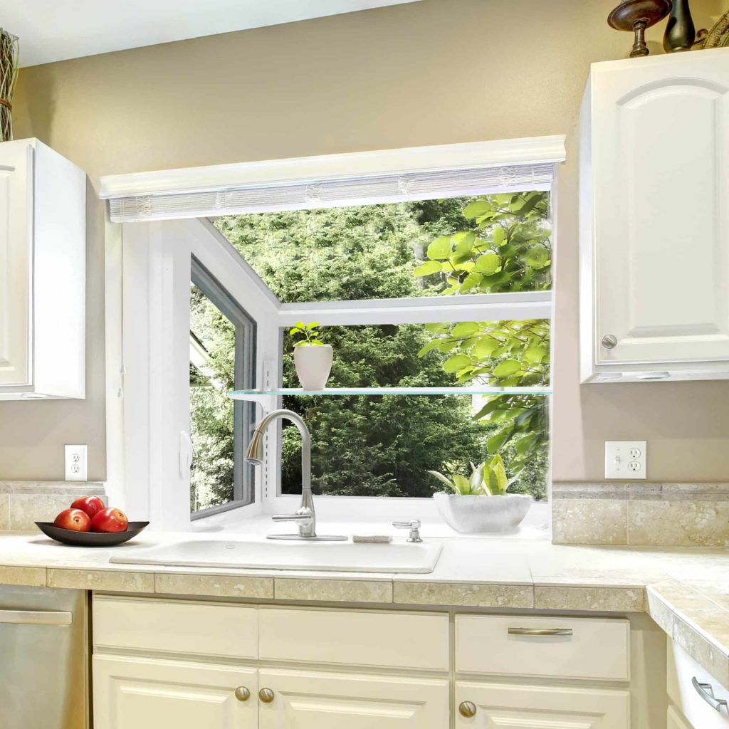 A kitchen garden window.