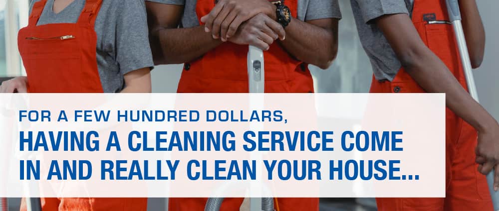 An infographic about the benefits of home cleaning services.