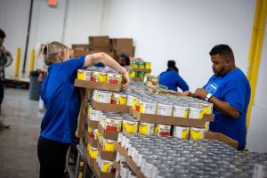 West Shore Home team members contributing to a Central PA Food Bank drive.